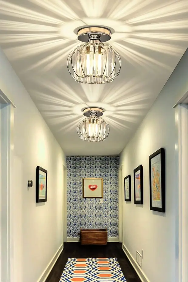 Bella Luce Model Krom Renk Kaplama Metal Kristal Taşlı Yatak Salon Oturma Odası Plafonyer Avize